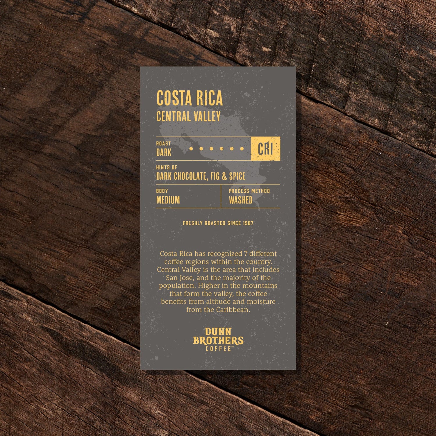 dunn brothers coffee costa rican central valley dark roast