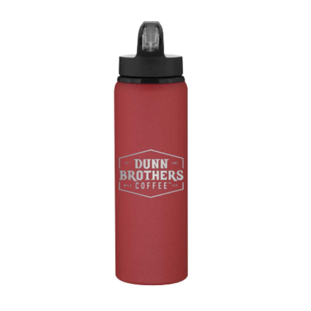 dunn brothers coffee red water bottle