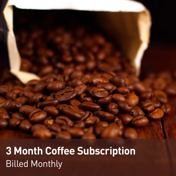 3 month coffee subscription billed monthly