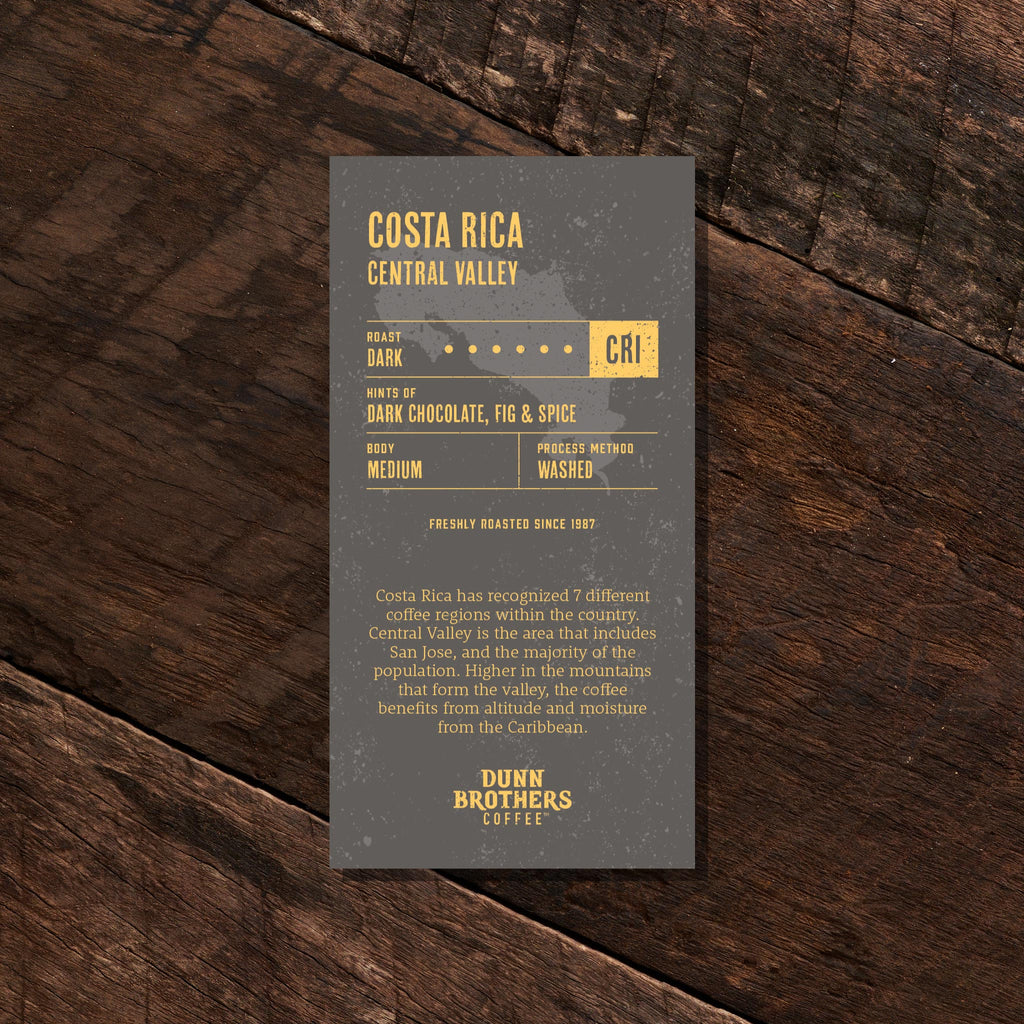 dunn brothers coffee costa rican central valley dark roast 